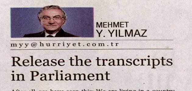 Opposition should release all graft transcripts in Parliament-Hürriyet Daily News
