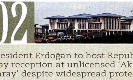 Erdoğan to host reception at unlicensed “Ak Saray” Today’s Zaman
